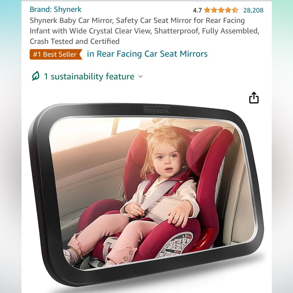Shynerk Baby Car Mirror